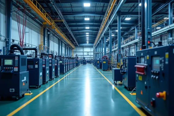 Industrial facility with network infrastructure supporting manufacturing equipment and control systems with rugged cable protection