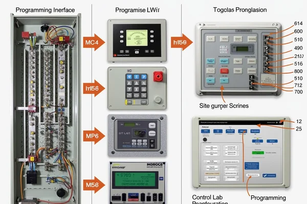 Custom HVAC control system design and installation process in progress showing wiring, control panels, and programming interface