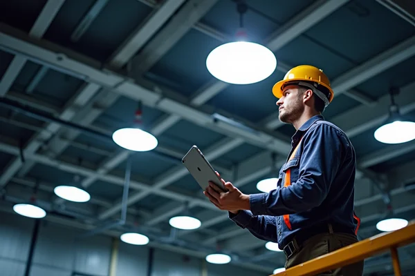 Professional LED lighting installation in a commercial retail space