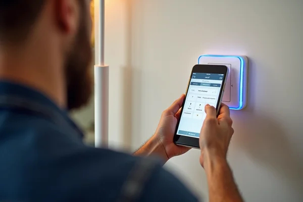 Smart home control panel with automation features for lighting, security and climate