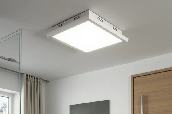 Premium exhaust fan with integrated light and timer in modern bathroom