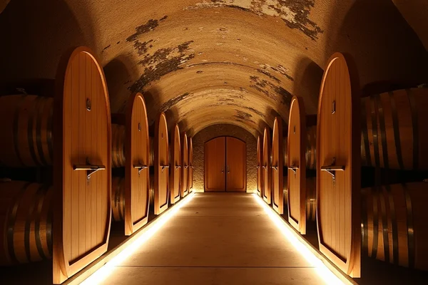 LED lighting installation in a Pokolbin winery cellar door with elegant atmosphere